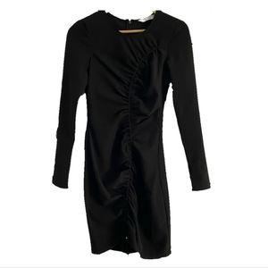 & Other Stories Black Ruched Front Dress Size 4